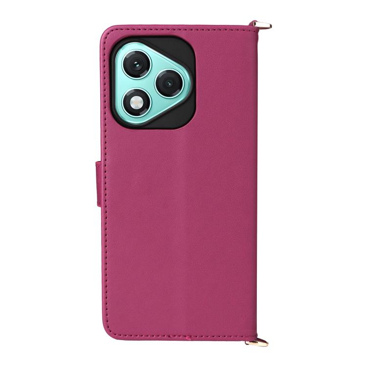 For Honor 400 Lite Global Multifunctional 6-Card Slots Leather Phone Case with Wrist Strap