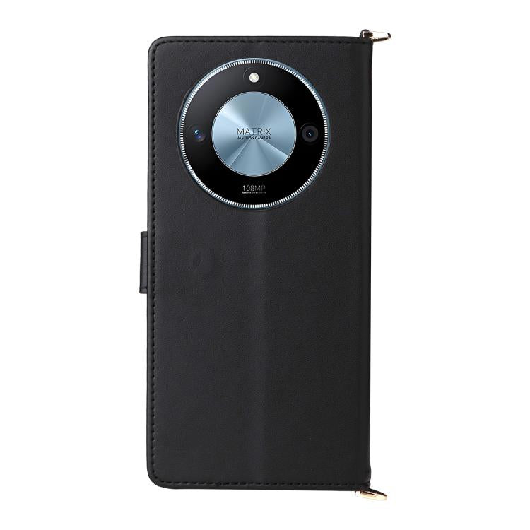 For Honor X60 5G / X9c Smart Multifunctional 6-Card Slots Leather Phone Case with Wrist Strap