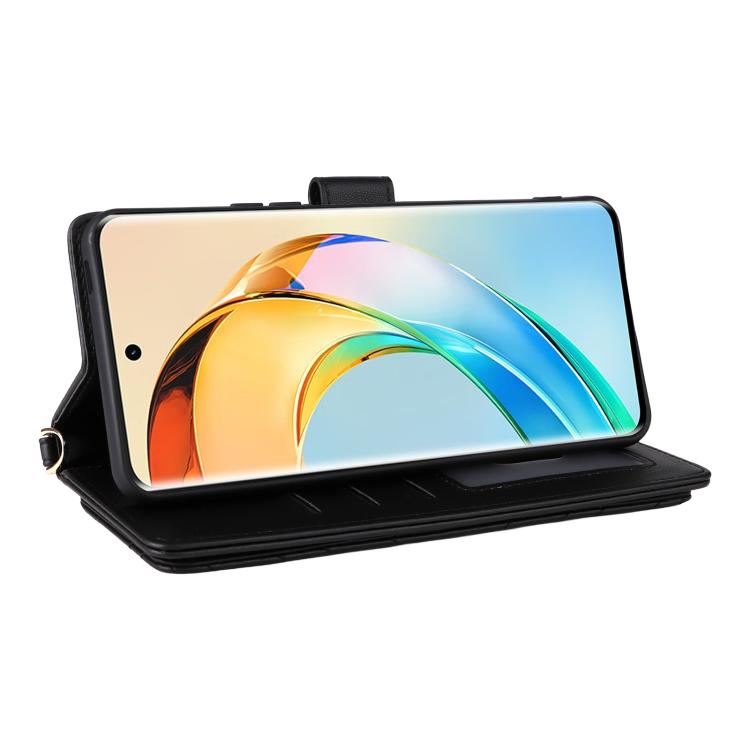 For Honor X60 5G / X9c Smart Multifunctional 6-Card Slots Leather Phone Case with Wrist Strap