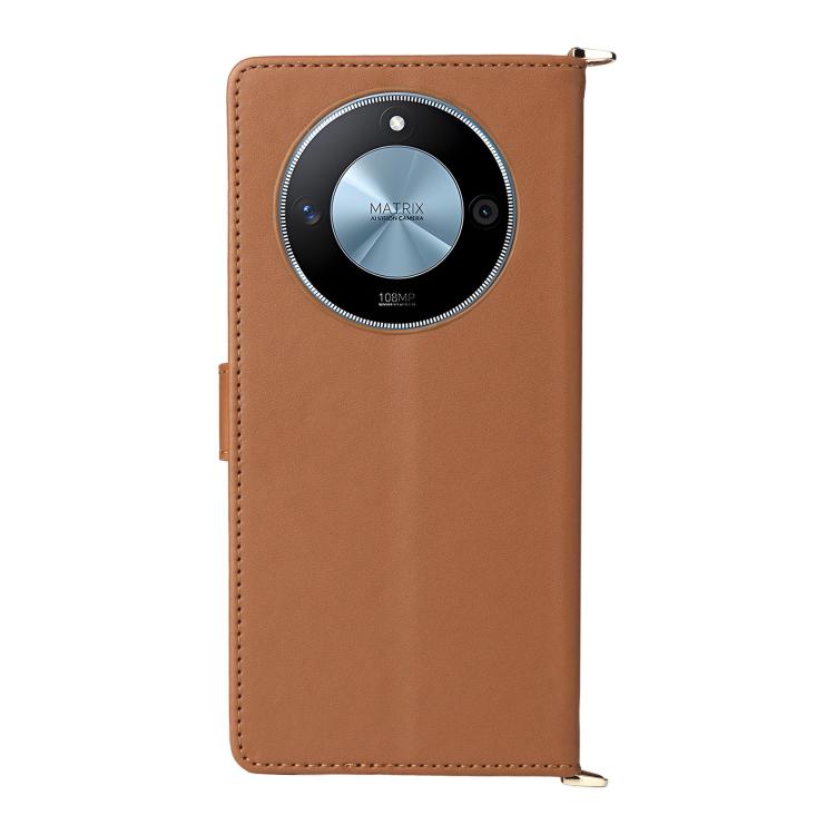 For Honor X60 5G / X9c Smart Multifunctional 6-Card Slots Leather Phone Case with Wrist Strap