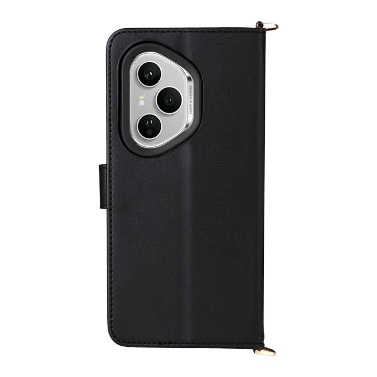 For Honor 400 Pro Global 160.8mm Multifunctional 6-Card Slots Leather Phone Case with Wrist Strap