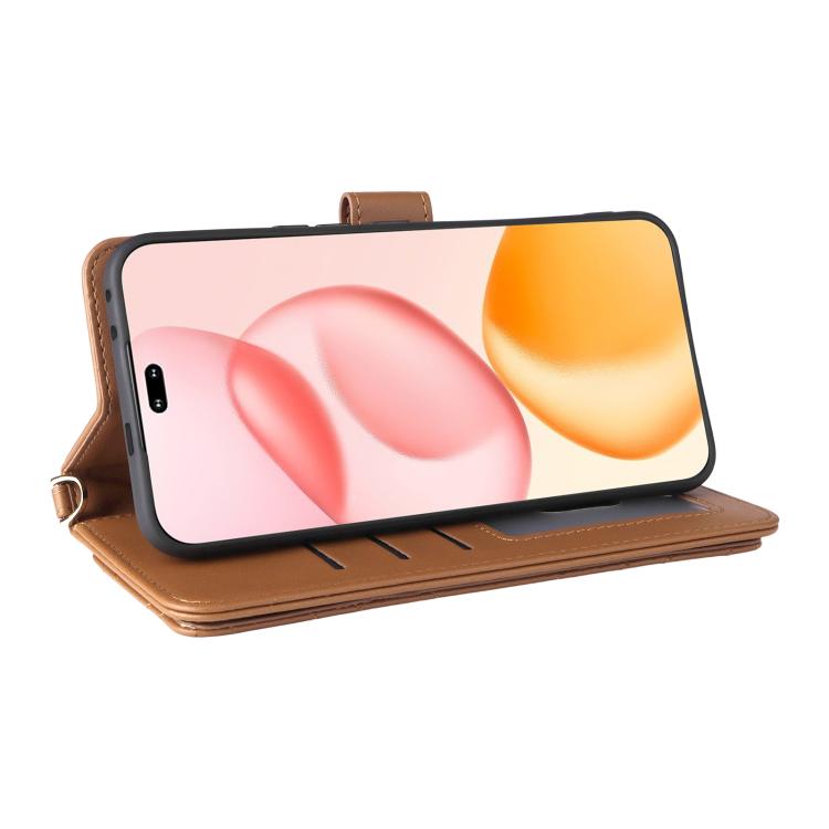 For Honor 400 Pro Global 160.8mm Multifunctional 6-Card Slots Leather Phone Case with Wrist Strap