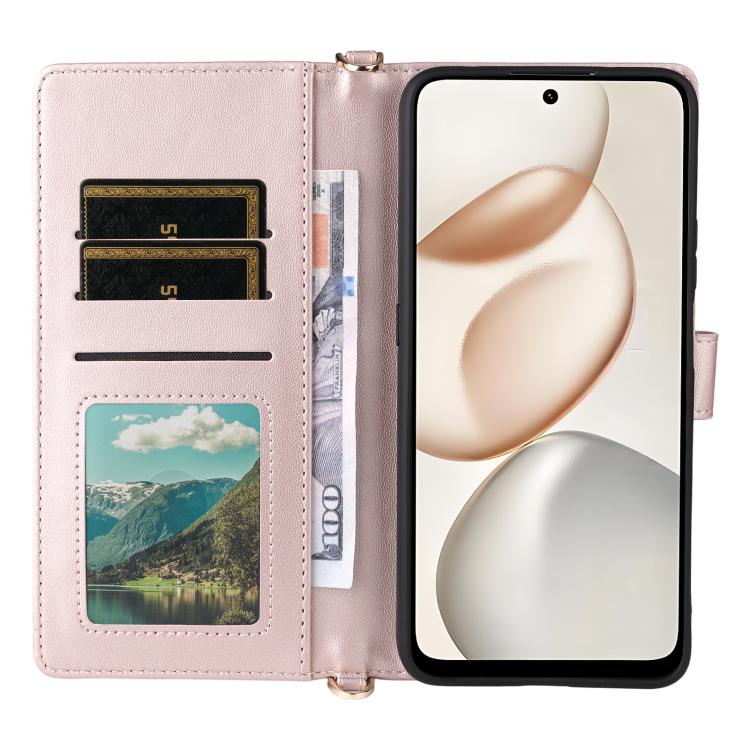 For Honor 400 Smart 5G Multifunctional 6-Card Slots Leather Phone Case with Wrist Strap