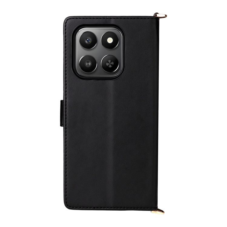For Honor 400 Smart 5G Multifunctional 6-Card Slots Leather Phone Case with Wrist Strap