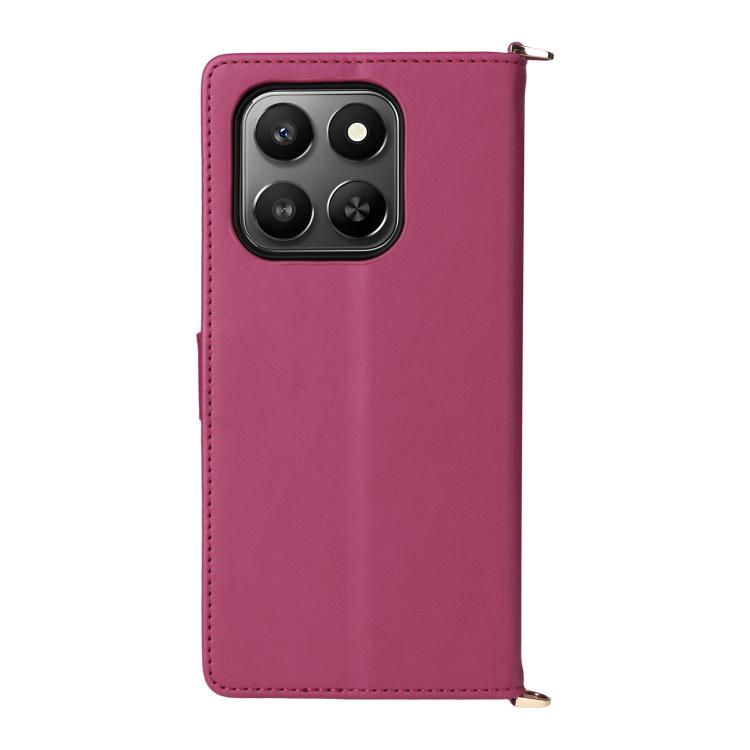 For Honor 400 Smart 5G Multifunctional 6-Card Slots Leather Phone Case with Wrist Strap