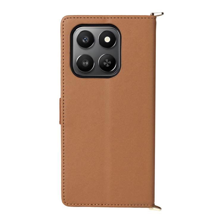 For Honor 400 Smart 5G Multifunctional 6-Card Slots Leather Phone Case with Wrist Strap