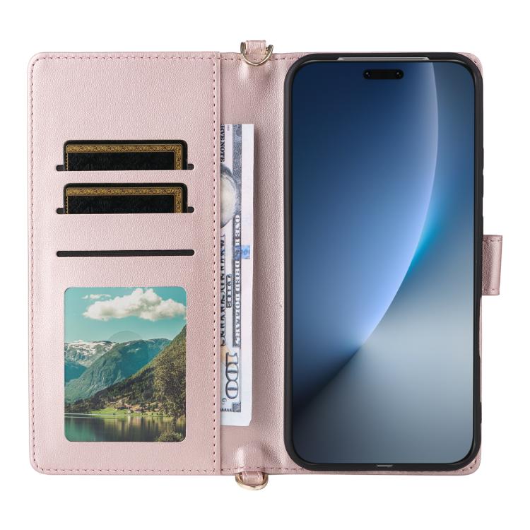 For Honor Magic8 Pro Multifunctional 6-Card Slots Leather Phone Case with Wrist Strap