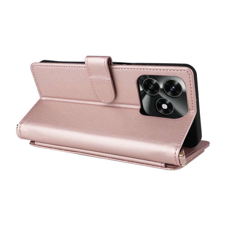 For Honor X5c Plus / X5c 4G Multifunctional 6-Card Slots Leather Phone Case with Wrist Strap
