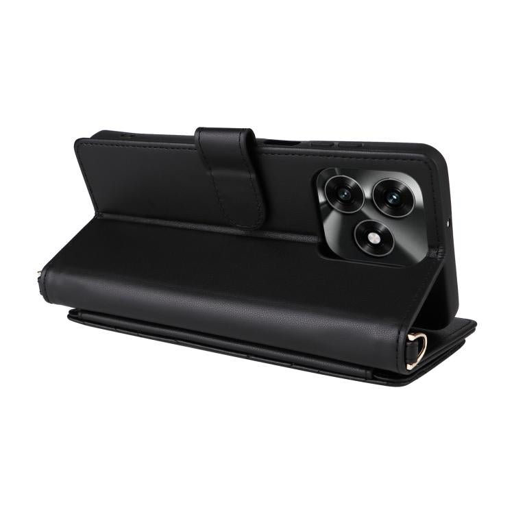 For Honor X5c Plus / X5c 4G Multifunctional 6-Card Slots Leather Phone Case with Wrist Strap