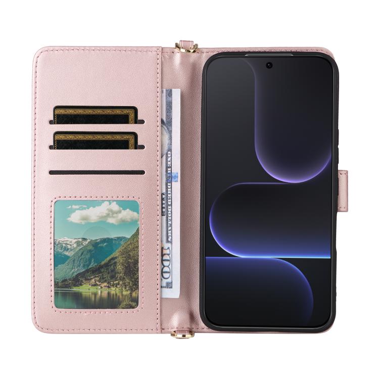 For Honor 500 / 500 Pro Global 155.8mm Multifunctional 6-Card Slots Leather Phone Case with Wrist Strap