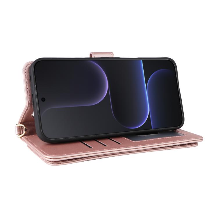 For Honor 500 / 500 Pro Global 155.8mm Multifunctional 6-Card Slots Leather Phone Case with Wrist Strap