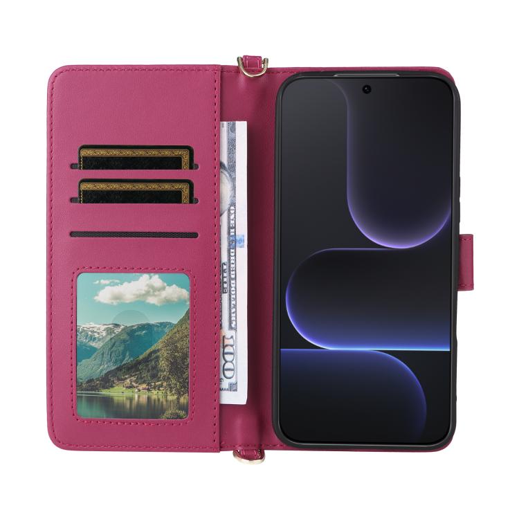 For Honor 500 / 500 Pro Global 155.8mm Multifunctional 6-Card Slots Leather Phone Case with Wrist Strap