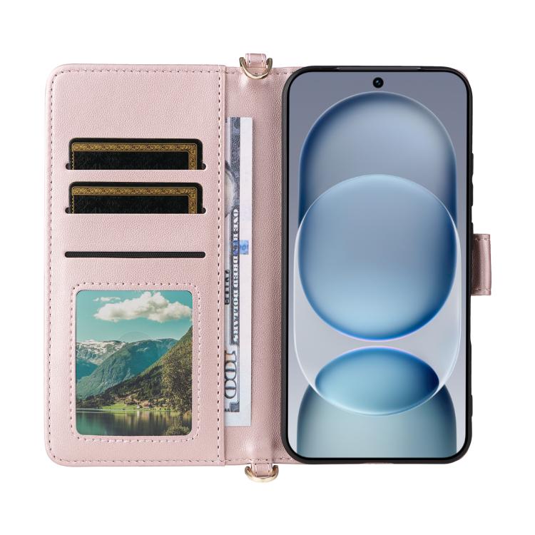 For Honor Magic8 Pro Air 5G Multifunctional 6-Card Slots Leather Phone Case with Wrist Strap