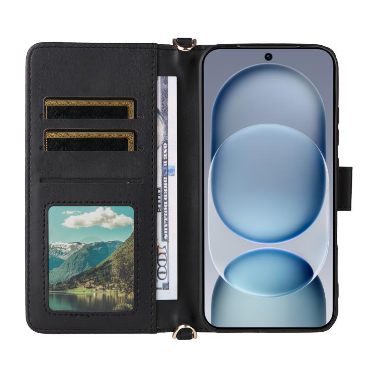 For Honor Magic8 Pro Air 5G Multifunctional 6-Card Slots Leather Phone Case with Wrist Strap