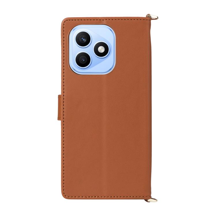 For Honor X8d 4G Multifunctional 6-Card Slots Leather Phone Case with Wrist Strap