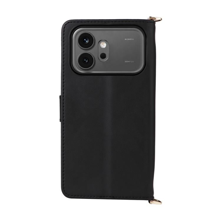 For Honor 600 / 600 Pro Global Multifunctional 6-Card Slots Leather Phone Case with Wrist Strap