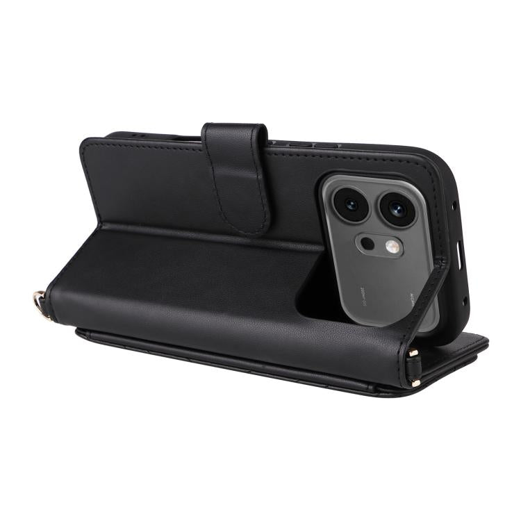 For Honor 600 / 600 Pro Global Multifunctional 6-Card Slots Leather Phone Case with Wrist Strap
