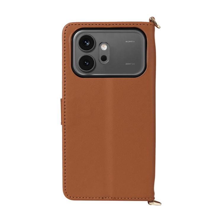 For Honor 600 / 600 Pro Global Multifunctional 6-Card Slots Leather Phone Case with Wrist Strap