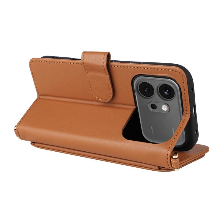 For Honor 600 / 600 Pro Global Multifunctional 6-Card Slots Leather Phone Case with Wrist Strap