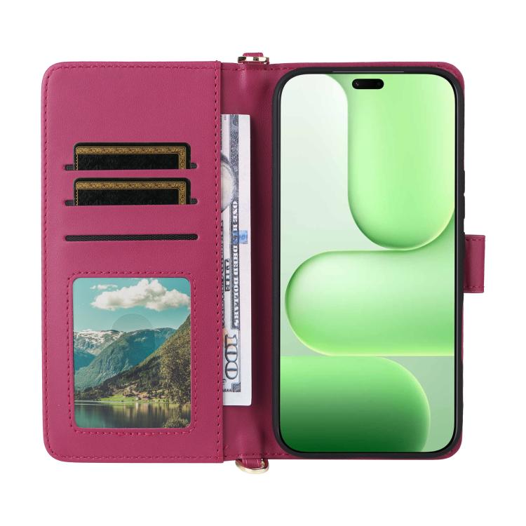 For Honor 600 Lite Global Multifunctional 6-Card Slots Leather Phone Case with Wrist Strap