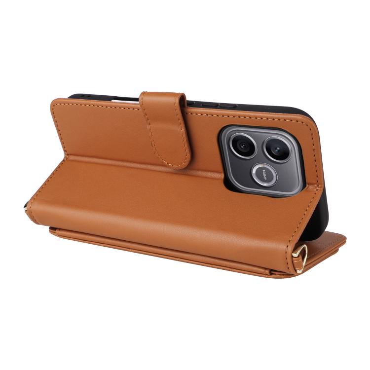 For Honor 600 Lite Global Multifunctional 6-Card Slots Leather Phone Case with Wrist Strap