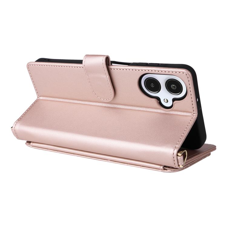For Samsung Galaxy A25 5G JP Multifunctional 6-Card Slots Leather Phone Case with Wrist Strap