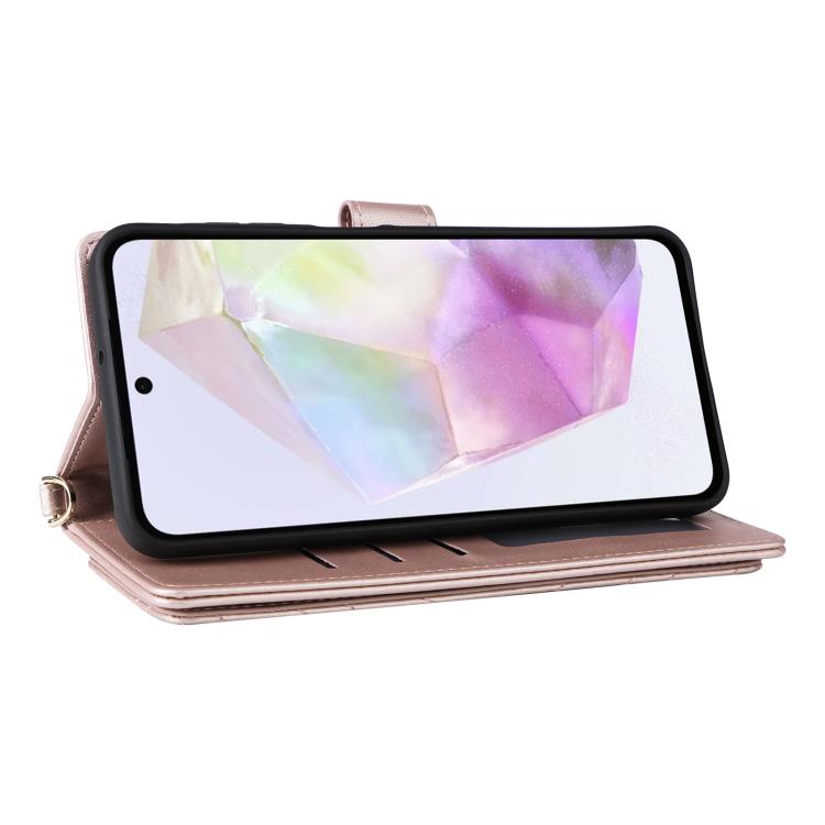For Samsung Galaxy A26 5G Multifunctional 6-Card Slots Leather Phone Case with Wrist Strap