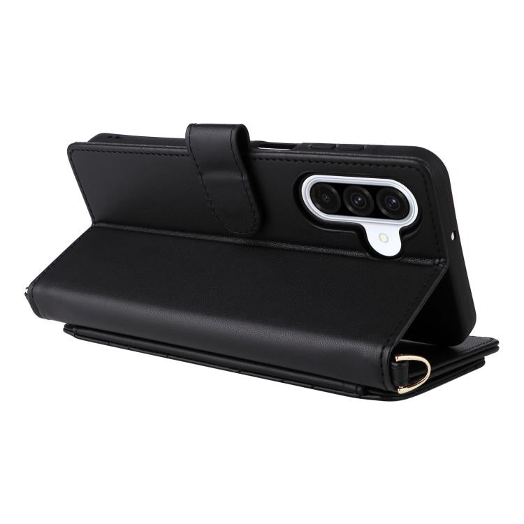 For Samsung Galaxy A26 5G Multifunctional 6-Card Slots Leather Phone Case with Wrist Strap