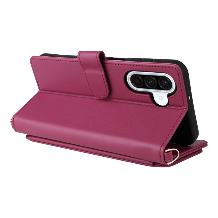 For Samsung Galaxy A26 5G Multifunctional 6-Card Slots Leather Phone Case with Wrist Strap