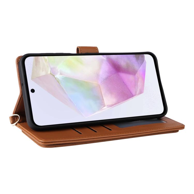 For Samsung Galaxy A26 5G Multifunctional 6-Card Slots Leather Phone Case with Wrist Strap