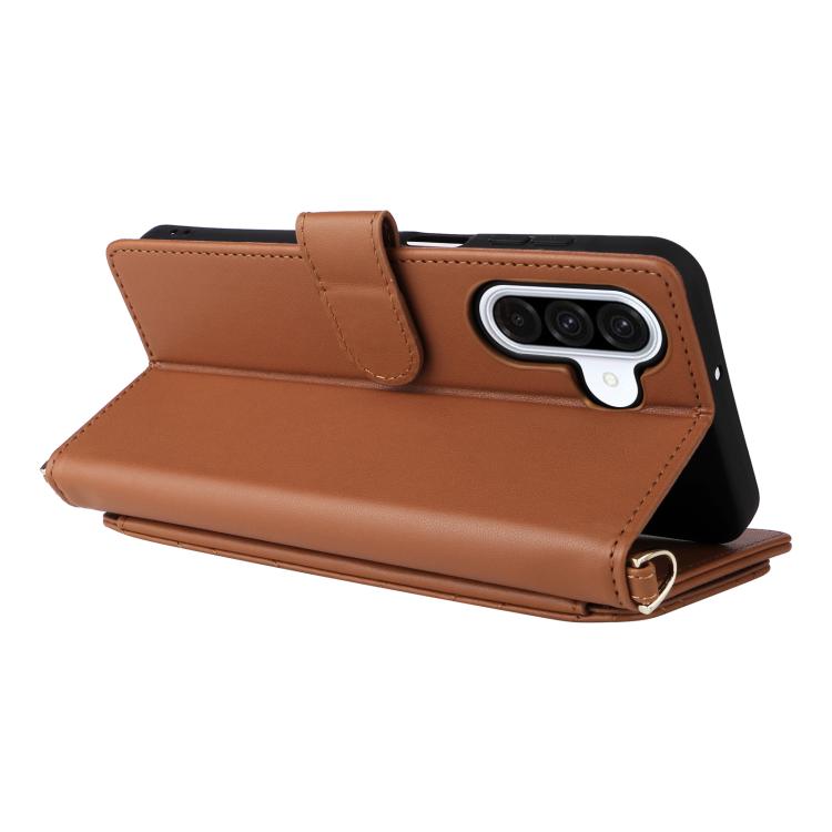 For Samsung Galaxy A17 5G Multifunctional 6-Card Slots Leather Phone Case with Wrist Strap