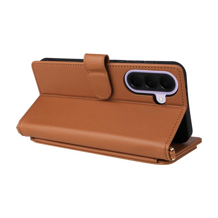For Samsung Galaxy A37 5G Multifunctional 6-Card Slots Leather Phone Case with Wrist Strap