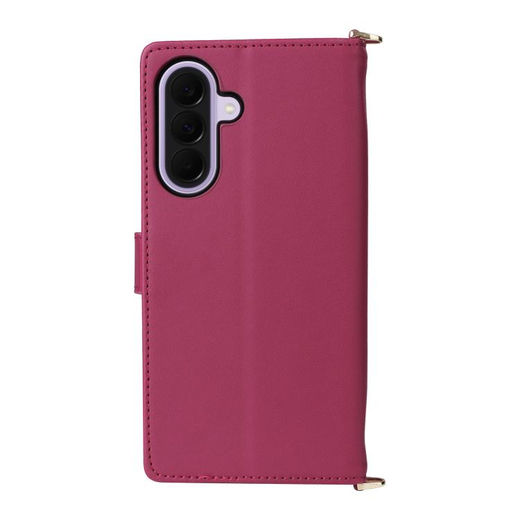 For Samsung Galaxy A57 5G Multifunctional 6-Card Slots Leather Phone Case with Wrist Strap