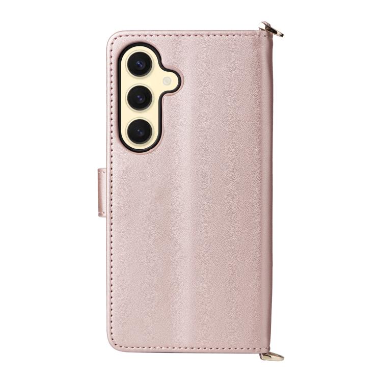 For Samsung Galaxy S25 5G Multifunctional 6-Card Slots Leather Phone Case with Wrist Strap