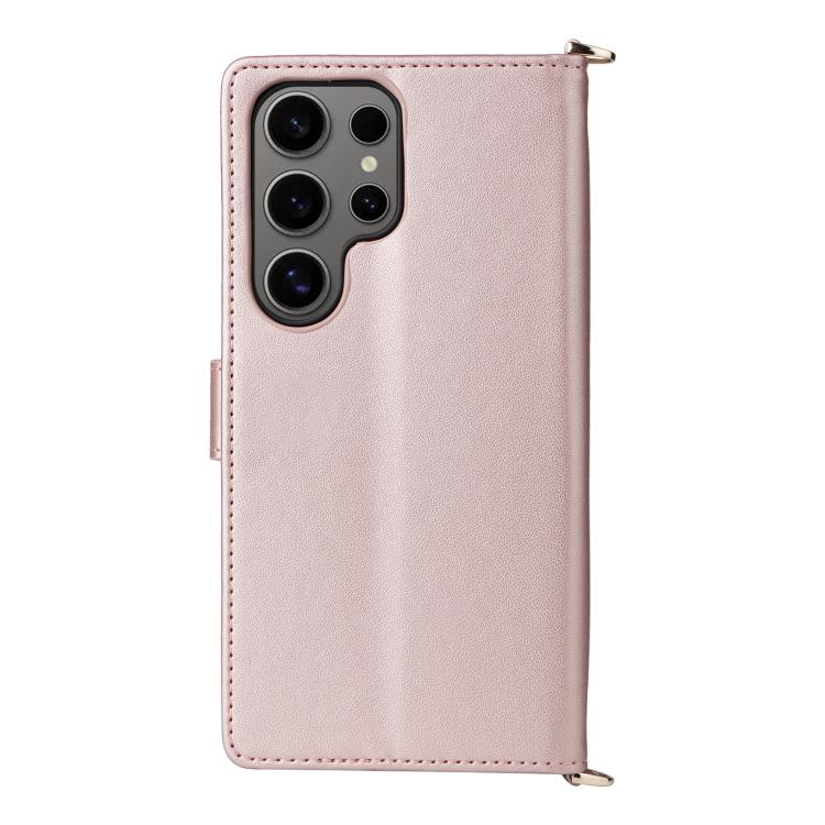 For Samsung Galaxy S25 Ultra 5G Multifunctional 6-Card Slots Leather Phone Case with Wrist Strap