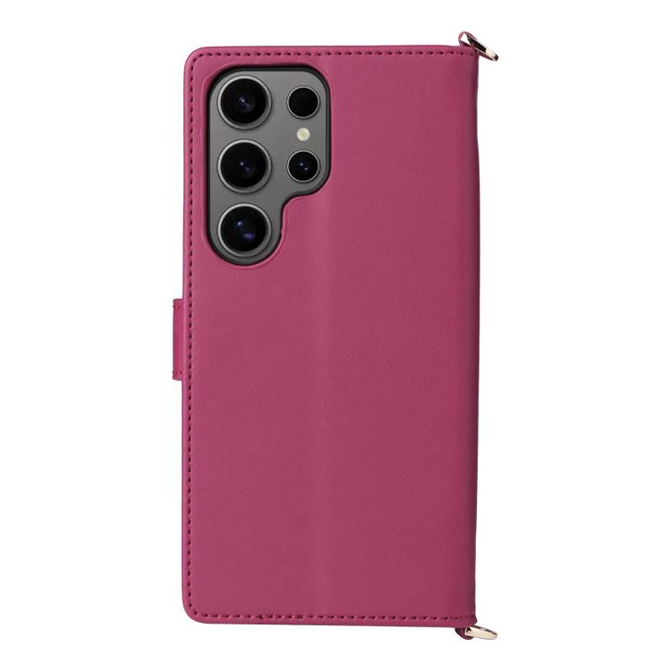 For Samsung Galaxy S25 Ultra 5G Multifunctional 6-Card Slots Leather Phone Case with Wrist Strap
