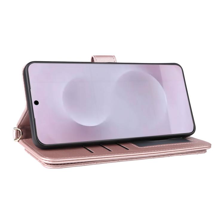 For Samsung Galaxy S25 Edge 5G Multifunctional 6-Card Slots Leather Phone Case with Wrist Strap