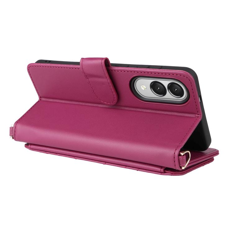 For Samsung Galaxy S25 Edge 5G Multifunctional 6-Card Slots Leather Phone Case with Wrist Strap
