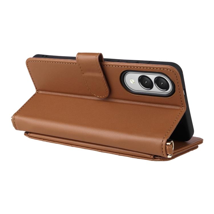 For Samsung Galaxy S25 Edge 5G Multifunctional 6-Card Slots Leather Phone Case with Wrist Strap