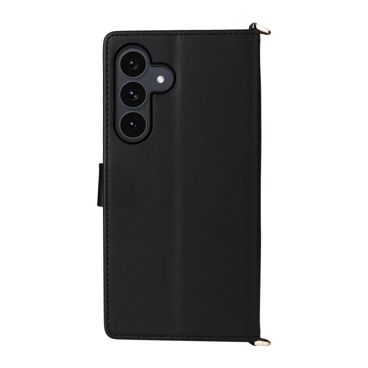 For Samsung Galaxy S25 FE 5G Multifunctional 6-Card Slots Leather Phone Case with Wrist Strap
