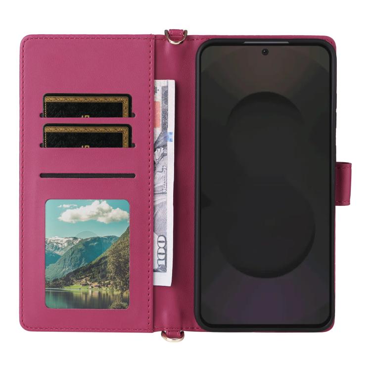 For Samsung Galaxy S25 FE 5G Multifunctional 6-Card Slots Leather Phone Case with Wrist Strap