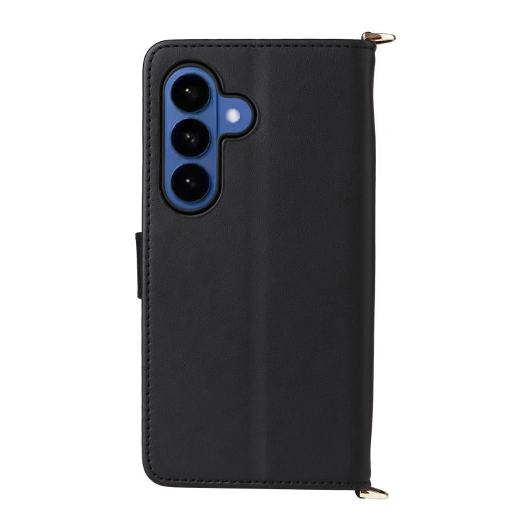 For Samsung Galaxy S26+ 5G Multifunctional 6-Card Slots Leather Phone Case with Wrist Strap