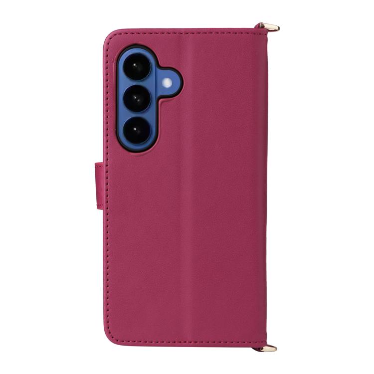 For Samsung Galaxy S26+ 5G Multifunctional 6-Card Slots Leather Phone Case with Wrist Strap