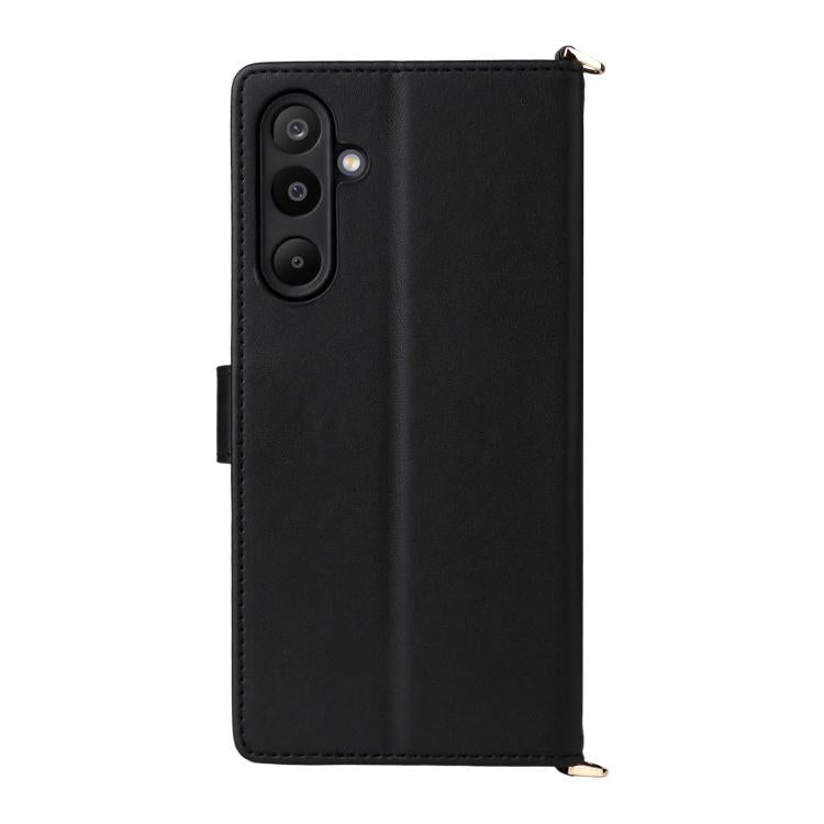 For Samsung Galaxy M16 5G / F16 5G Multifunctional 6-Card Slots Leather Phone Case with Wrist Strap