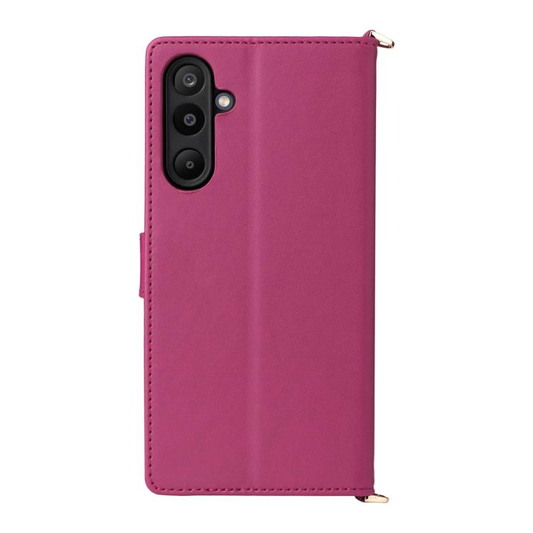 For Samsung Galaxy M16 5G / F16 5G Multifunctional 6-Card Slots Leather Phone Case with Wrist Strap