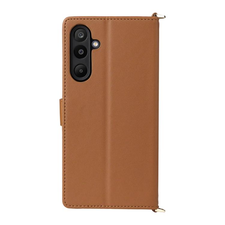 For Samsung Galaxy M16 5G / F16 5G Multifunctional 6-Card Slots Leather Phone Case with Wrist Strap
