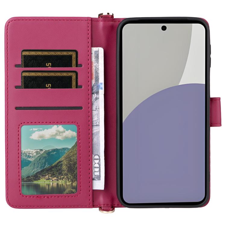 For Sharp Aquos Sense10 Multifunctional 6-Card Slots Leather Phone Case with Wrist Strap