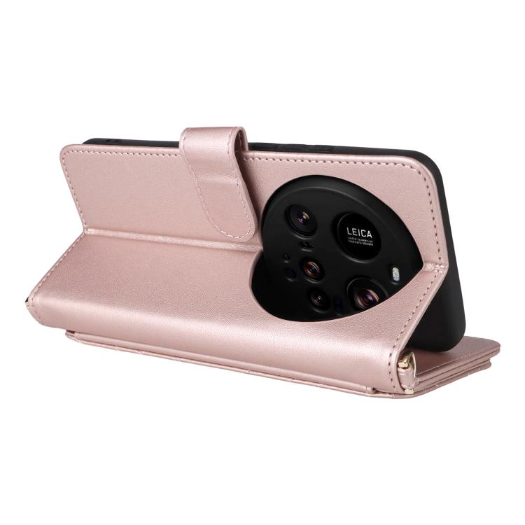 For Xiaomi 15 Ultra Multifunctional 6-Card Slots Leather Phone Case with Wrist Strap