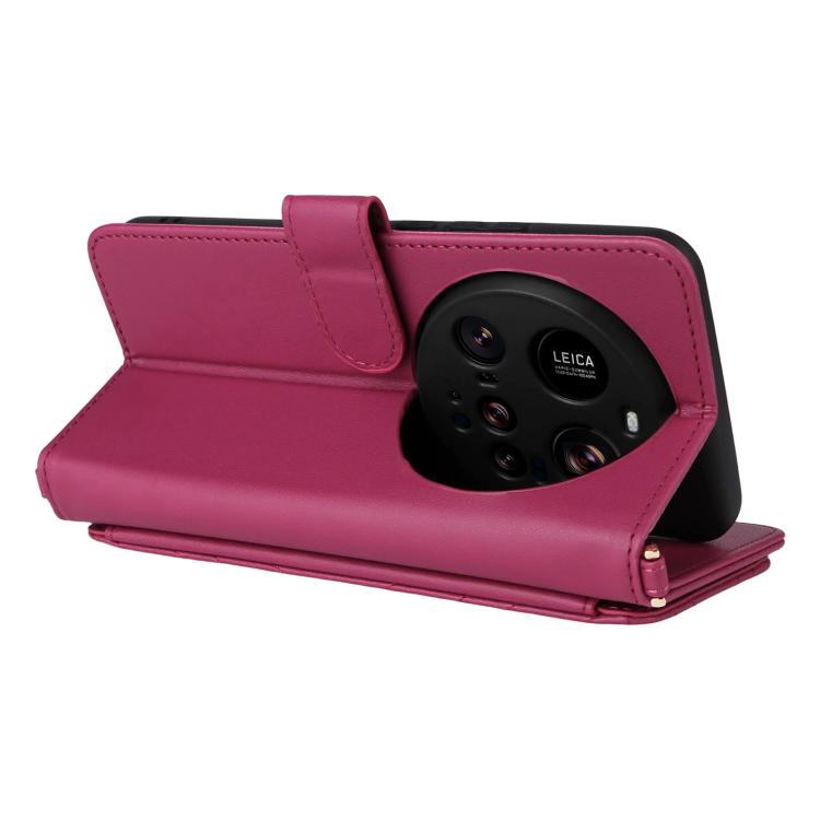 For Xiaomi 15 Ultra Multifunctional 6-Card Slots Leather Phone Case with Wrist Strap