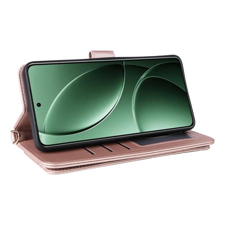 For Xiaomi Poco F7 Pro 5G / F7 Ultra Multifunctional 6-Card Slots Leather Phone Case with Wrist Strap